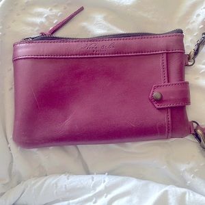 NENA & CO EVERYTHING CLUTCH - MEXICO COLLECTION - FULL LEATHER - W/UTILITY STRAP